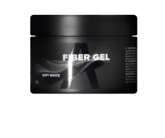 Astonishing Fiber Gel Soft White, 45 мл- Гель для нарощування з волокнами, молочний