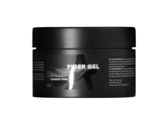 Astonishing Fiber Gel Opaque Pink, 14 мл - Гель для нарощування з волокнами, натуральний рожевий