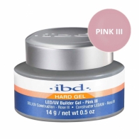 LED/UV Гель IBD Builder Gel  Pink III 14g, розовый камуфлирующий гель