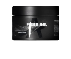 Astonishing Fiber Gel Opaque Pink, 45 мл - Гель для нарощування з волокнами, натуральний рожевий